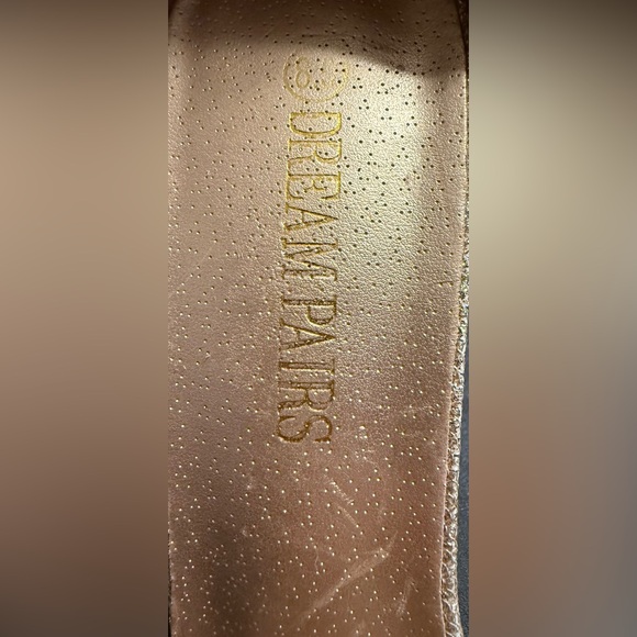 Dream Pairs Gold Glitter Hi-Chunk Block Heel Sandals - 8.5 - Picture 9 of 10